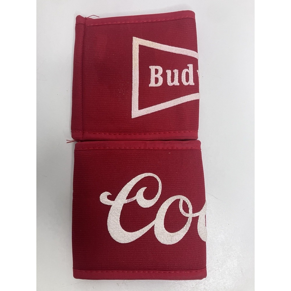 Vintage Budweiser And Coors Beer Koozie Fits 12 oz Cans Bottles